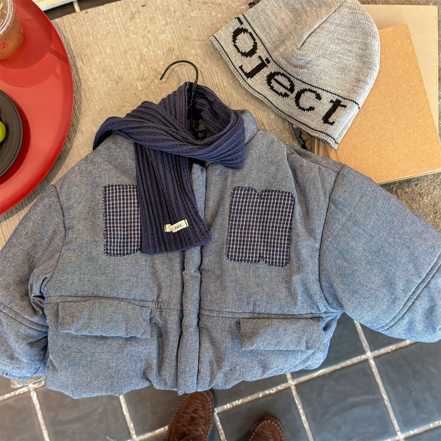 パッチワークブルゾン 中綿ジャケット コート【mh0011918】