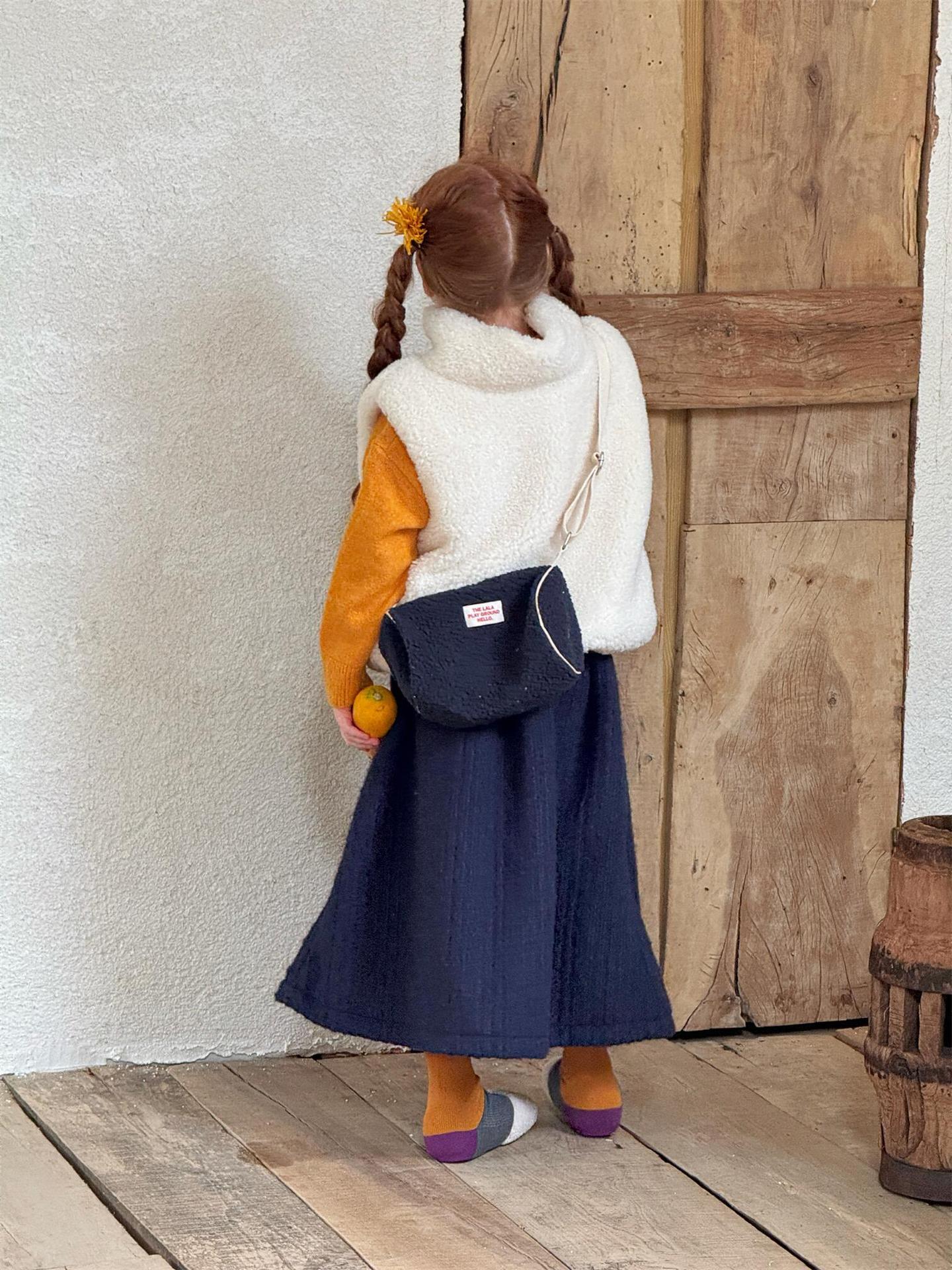 ミモレ丈スカート ウールタッチ 無地 Aライン 大人可愛い カジュアル【mh0011733】