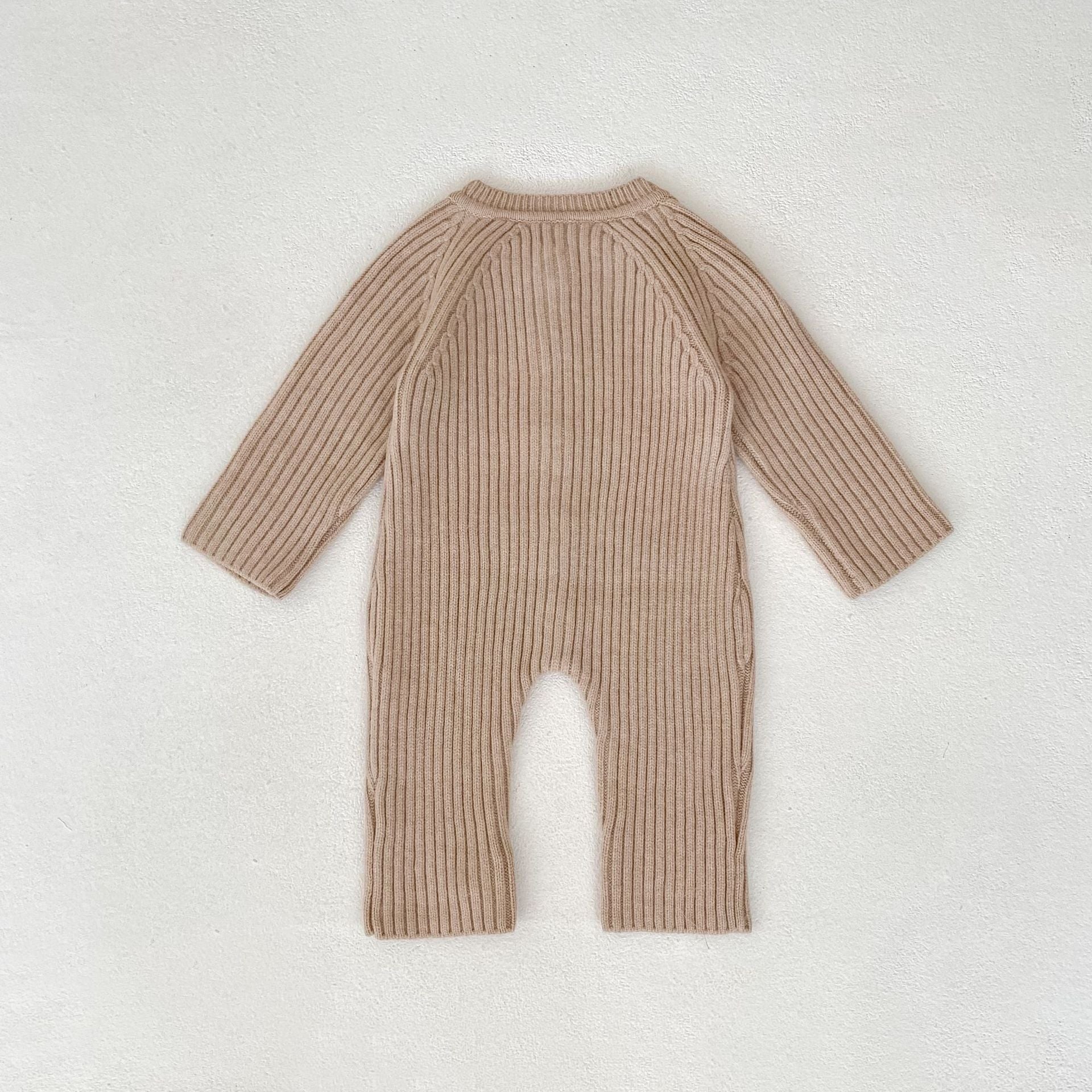 -リブニット長袖ジャンプスーツ【mh0010849】 - mamahalo shop - 長袖ロンパース -  べビー服 - 子供服 - 男の子 - 女の子