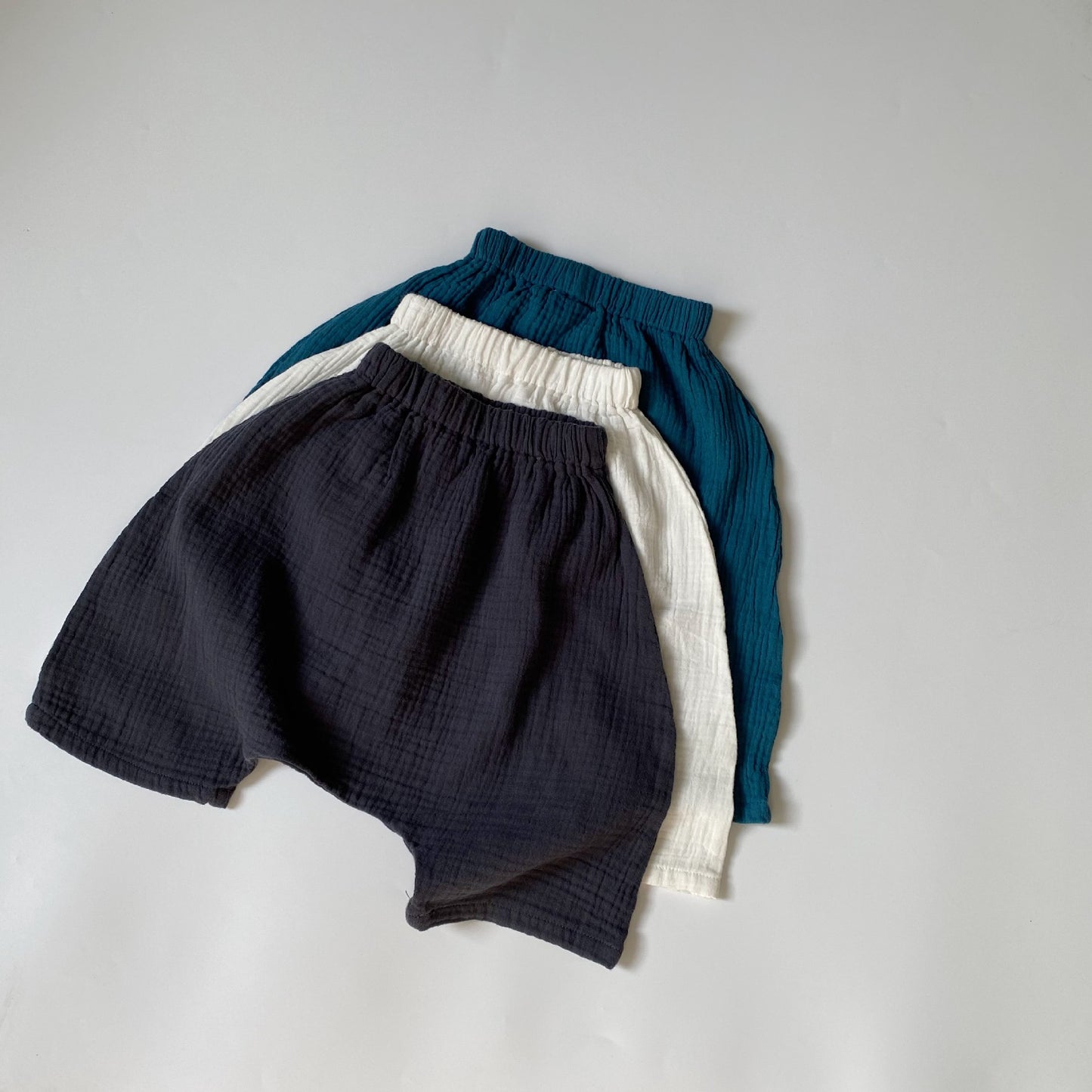 Gauze Loose Drop Crotch Shorts ダブルガーゼ ハーフパンツ【mh0013639】