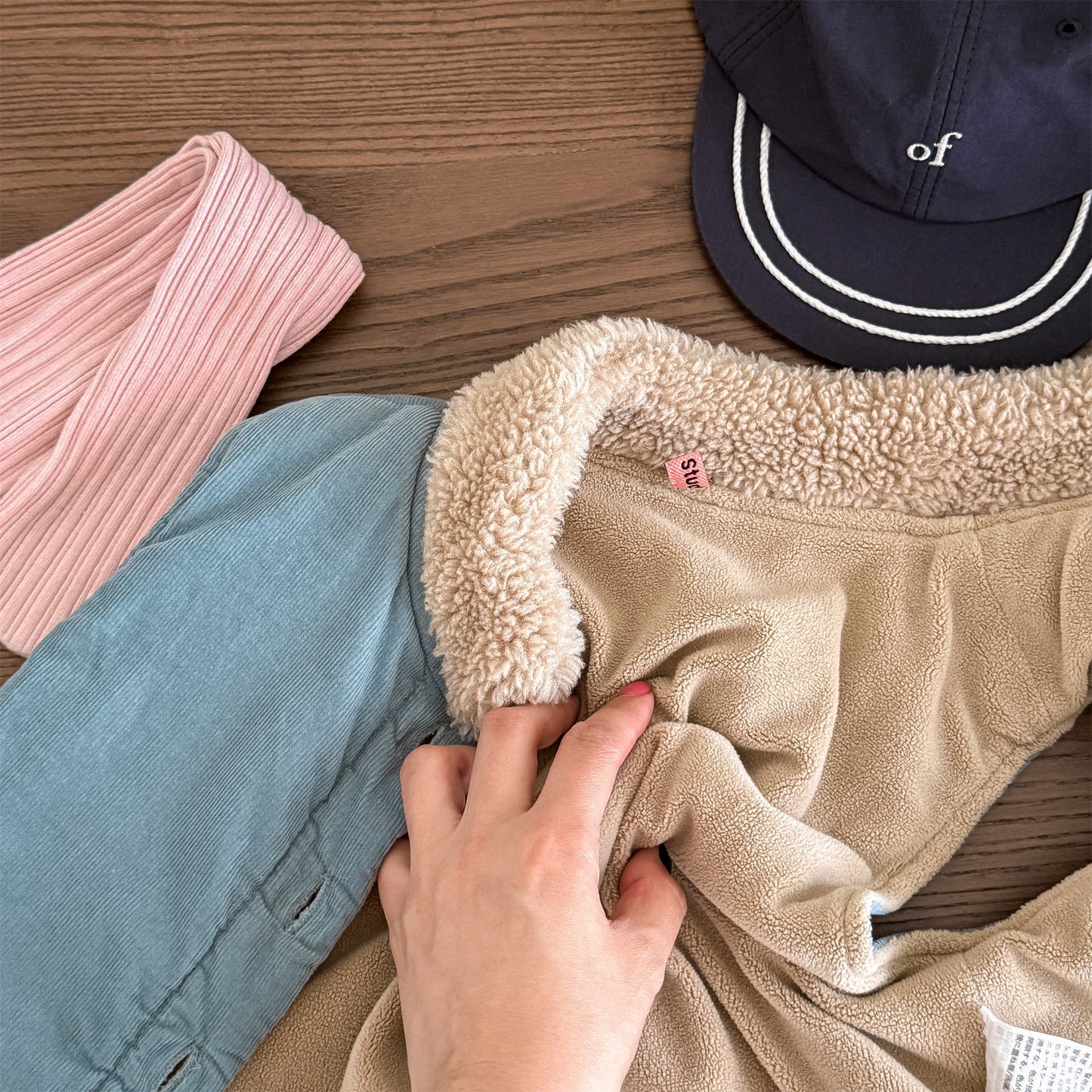 -ボア襟コーデュロイキルティングベスト刺繍入りアウター【mh0010915】 - mamahalo shop - ベスト -  べビー服 - 子供服 - 男の子 - 女の子