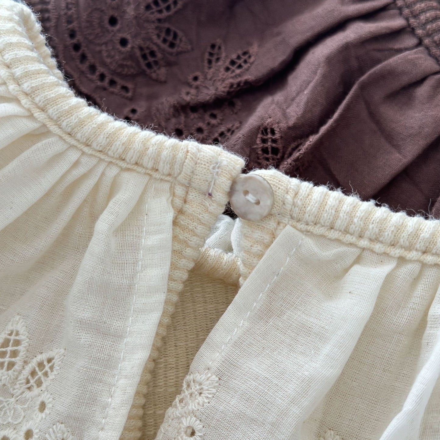 -フラワーフリル襟長袖Tシャツ キッズカットソー【mh0010958】 - mamahalo shop - 長袖Tシャツ -  べビー服 - 子供服 - 男の子 - 女の子