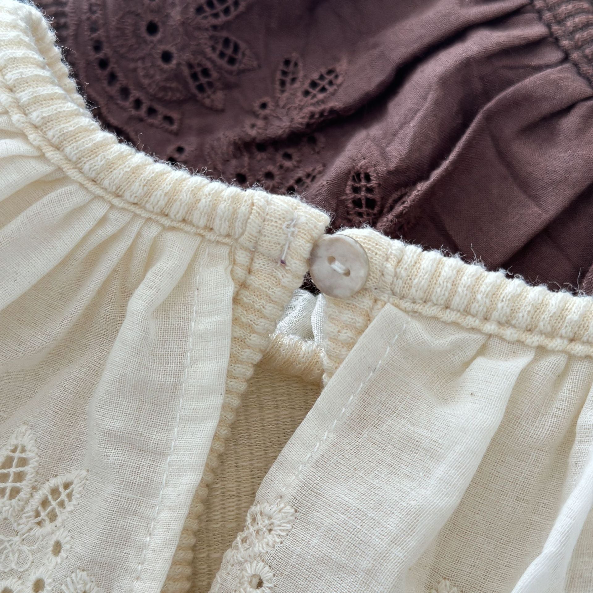 -フラワーフリル襟長袖Tシャツ キッズカットソー【mh0010958】 - mamahalo shop - 長袖Tシャツ -  べビー服 - 子供服 - 男の子 - 女の子