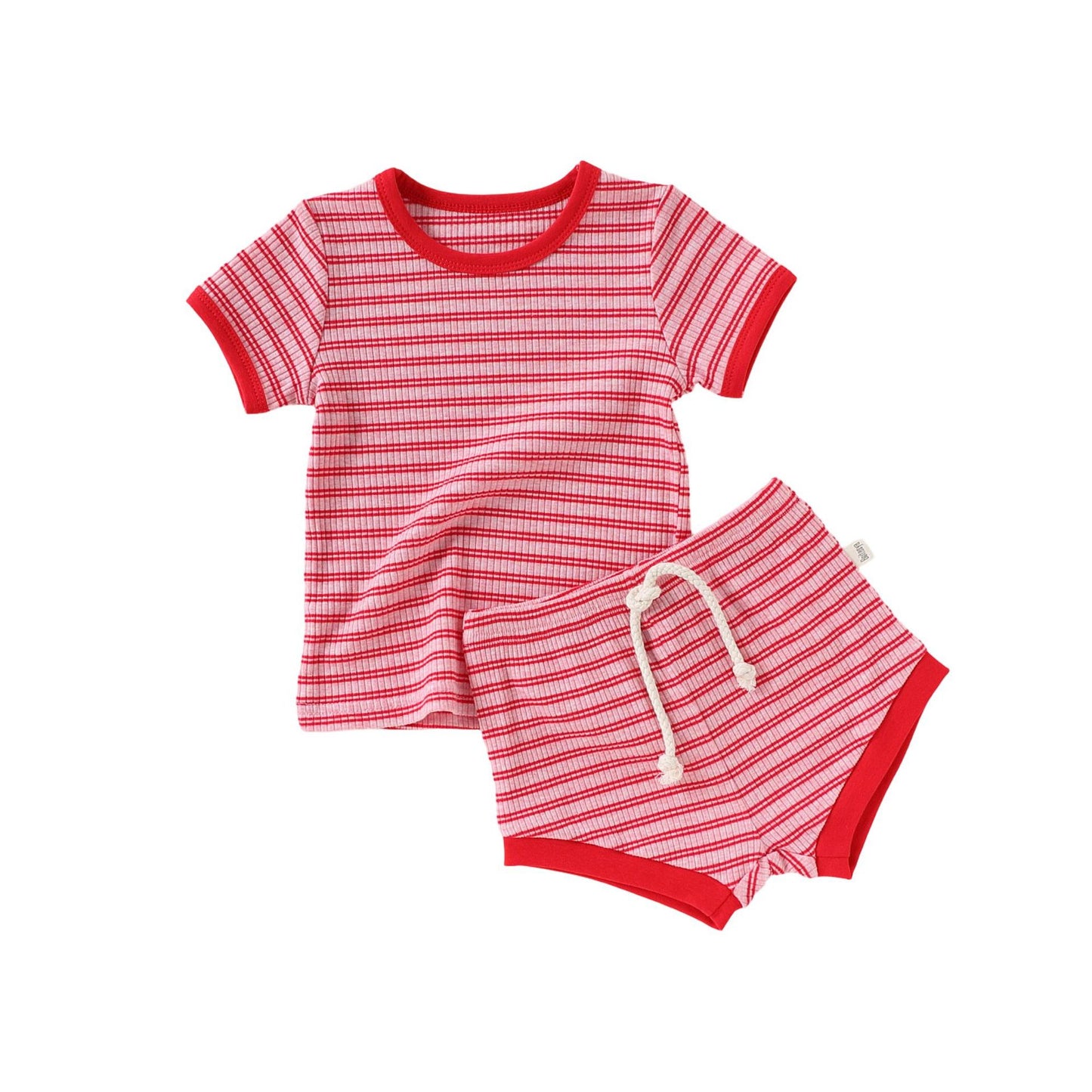 Striped Tee & Shorts Set ボーダー 半袖Tシャツ ショートパンツ セット【mh0013033】