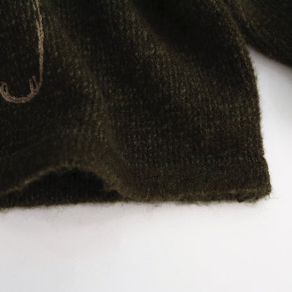 ニットフーディ きのこ フード付き パーカー プルオーバー【mh0011780】