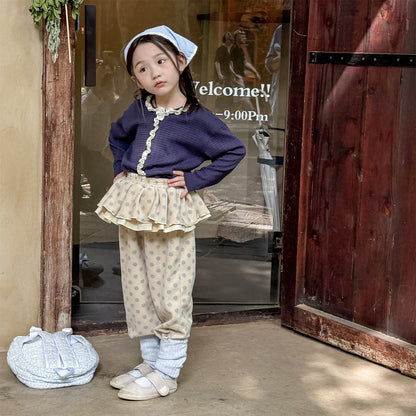 -ビッグフリルスカート付きボアパンツ フリースパンツ【mh0010817】 - mamahalo shop -  -  べビー服 - 子供服 - 男の子 - 女の子