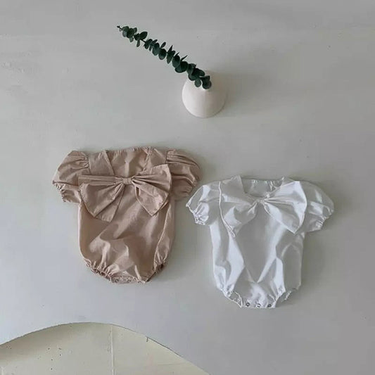 Big Bow Cotton Romper リボン ロンパース【mh0012617】