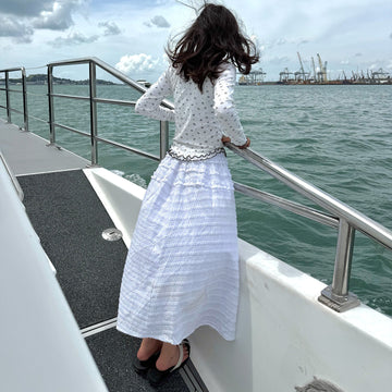 yummy&rocky | Jacquard Cotton Lace Skirt コットン レース スカート【mh0020176】
