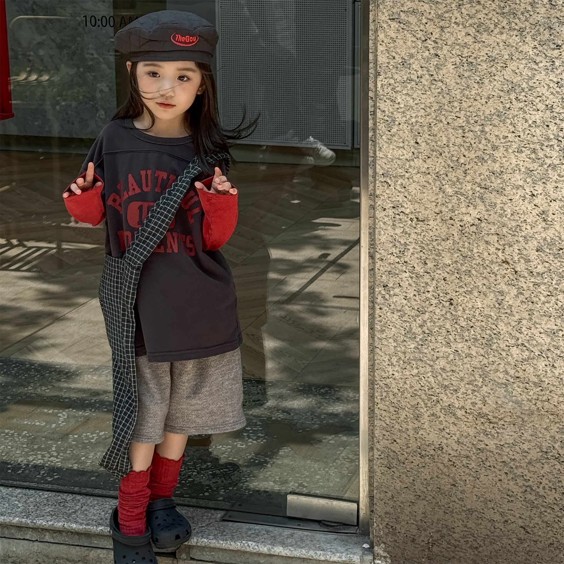 -ロゴプリントベストドッキング長袖Tシャツ スウェット【mh0010806】 - mamahalo shop - 長袖Tシャツ -  べビー服 - 子供服 - 男の子 - 女の子