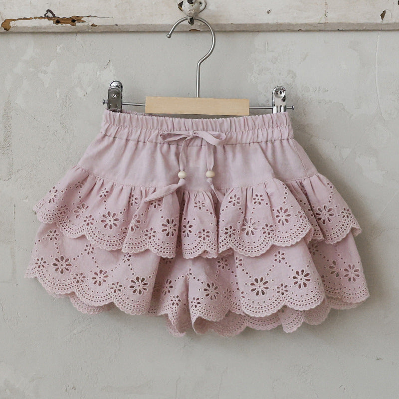 Lace Embroidered Shorts 刺繍 レースショートパンツ【mh0012979】