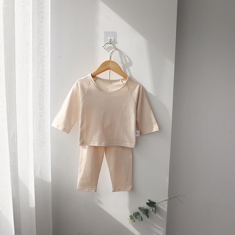 Raglan Sleeve Cotton Lounge Set コットン 無地 ラランスリーブ セットアップ【mh0012667】