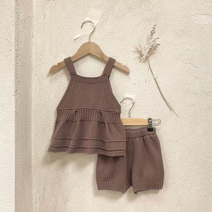 ベビーセットアップ 2点セット ニットベスト バルーンパンツ 2カラー【mh0003638】 - Mamahalo shop - Dark Purple / 66cm