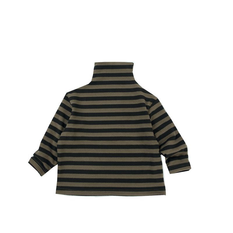 キッズ ボーダー ハイネック 長袖 Tシャツ【mh0013926】