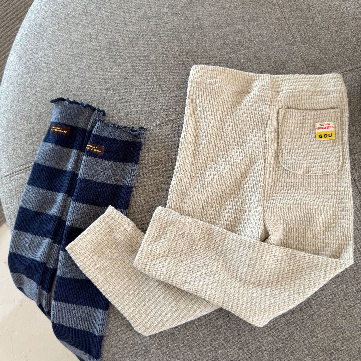 Kids' High-Waist Back Pocket Leggings Pants [mh0014051]