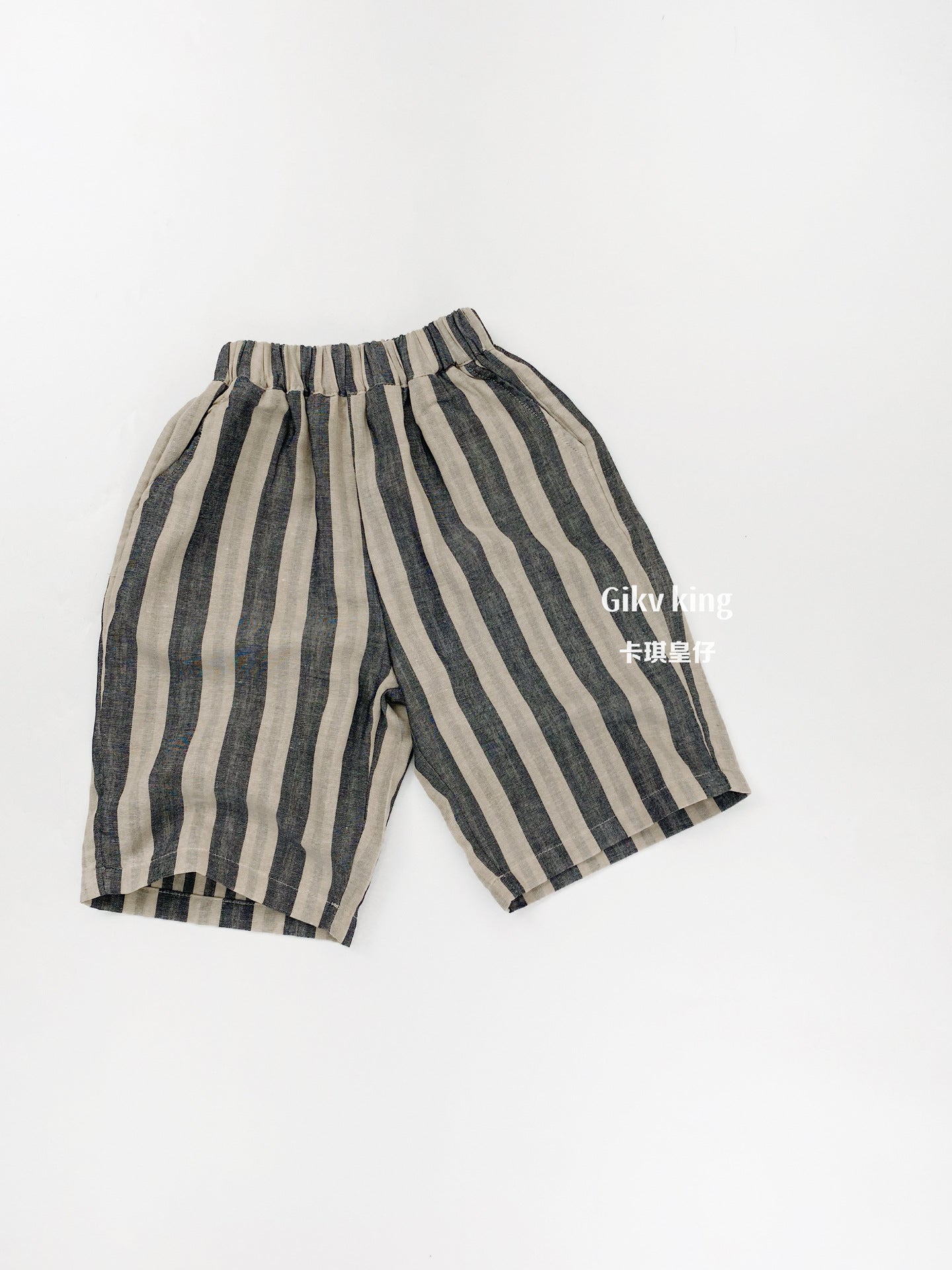 Striped Woven Cotton Shorts ストライプ ハーフパンツ【mh0013476】