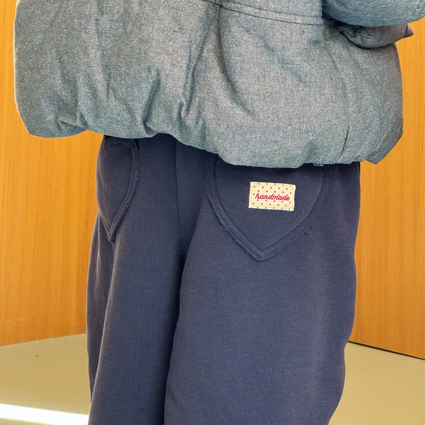 ハートポケットスウェットパンツ ジョガーパンツ 裏起毛【mh0011925】