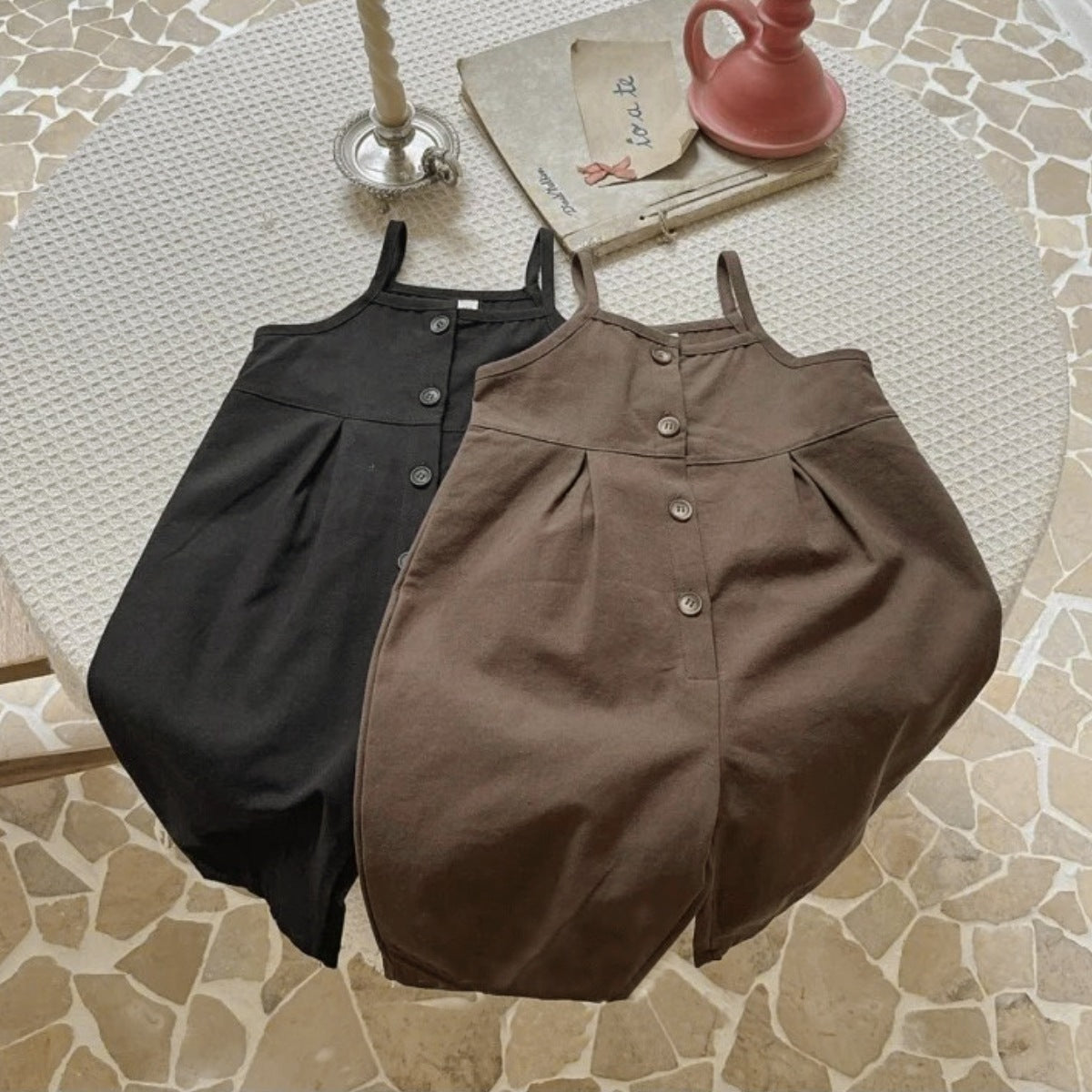 Single Breasted Baby Jumpsuit サロペット ロンパース【mh0012500】