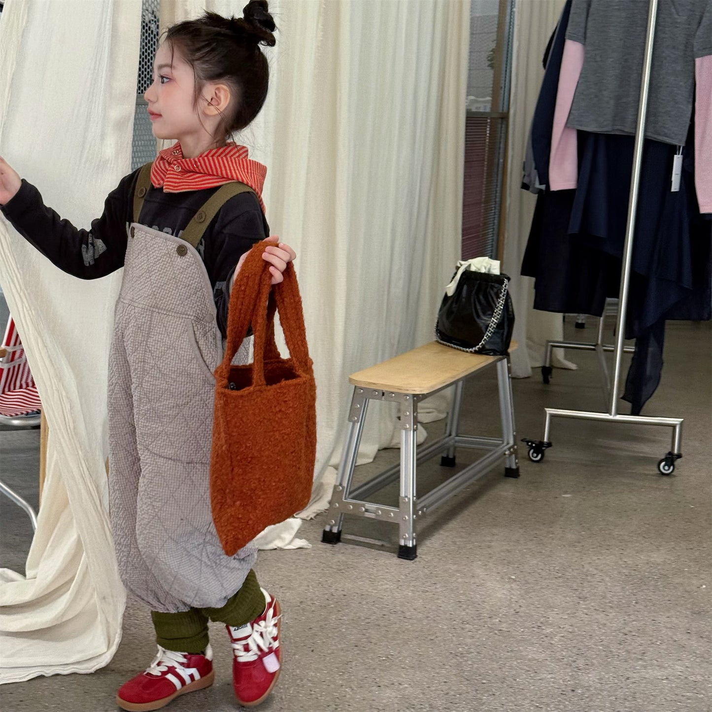 キルトサロペットオーバーオール 防寒 サスペンダーパンツ【mh0011910】