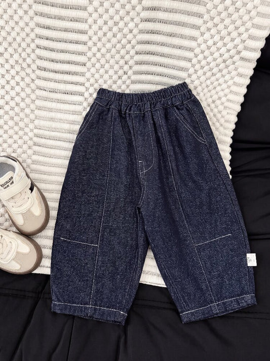 Pantalones anchos holgados de jean para bebés y niños [mh0014009]