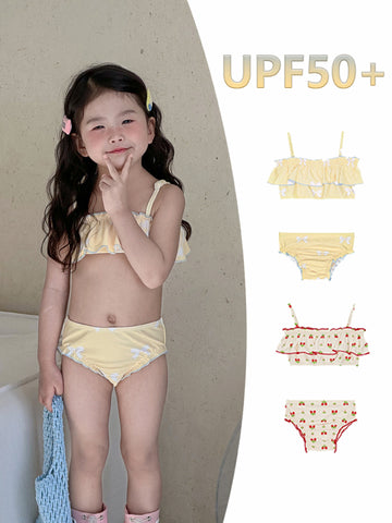 UPF50 Plus Ruffled Two-piece Bikini セパレート 水着【mh0012581】