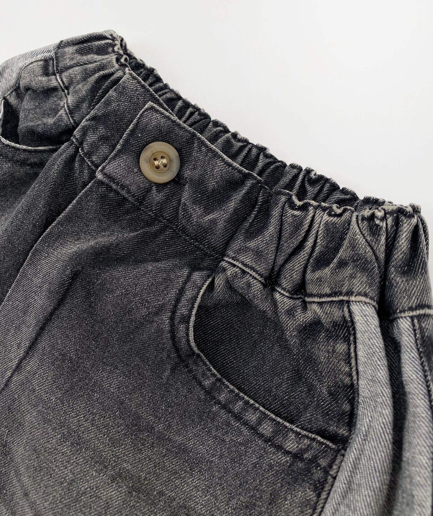 Side Contrast Denim Shorts バイカラー デニムハーフパンツ【mh0013485】