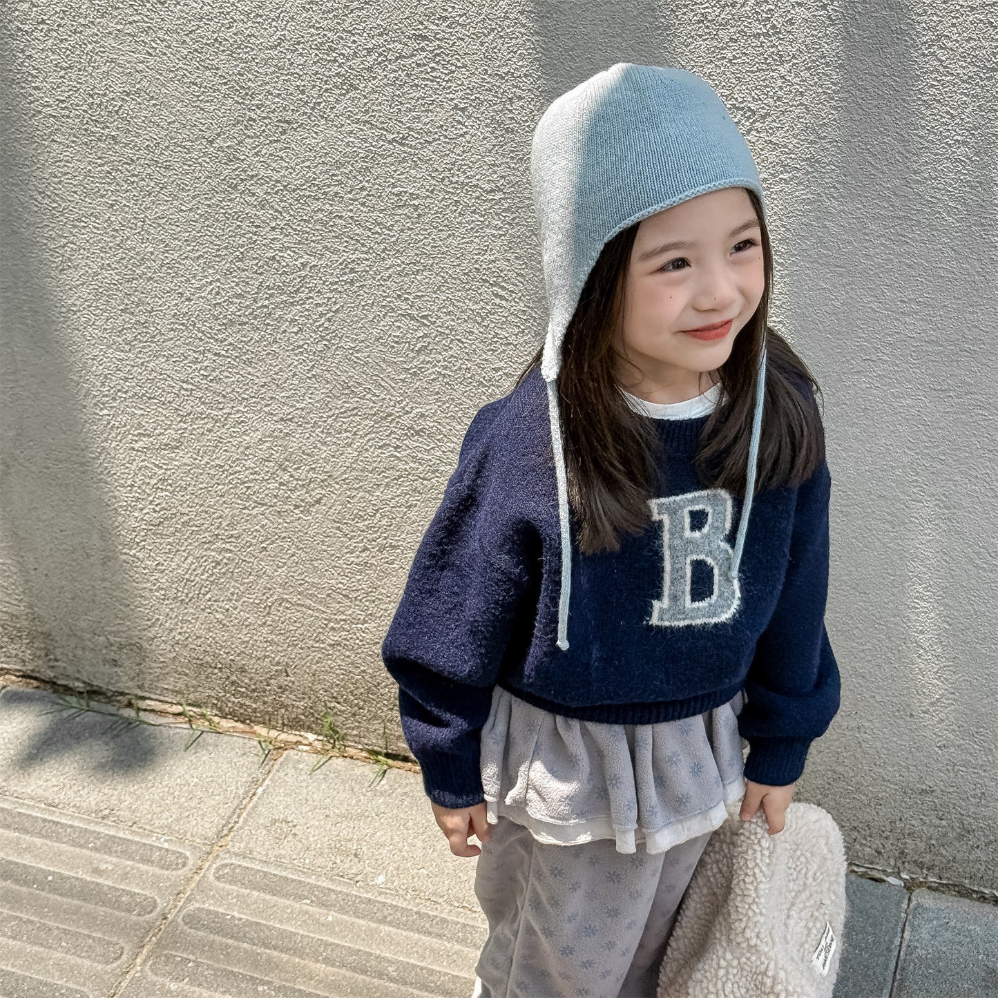 -ビッグワッペンニットセータープルオーバー【mh0010813】 - mamahalo shop - ニット・セーター -  べビー服 - 子供服 - 男の子 - 女の子