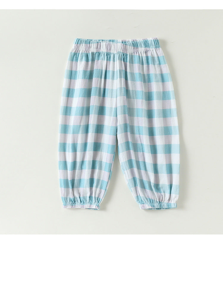 Star Print Plaid Slouchy Jogger Pants チェック ロングパンツ【mh0013492】
