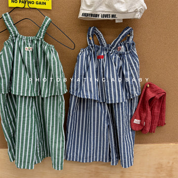 Stripe Camisole Overalls Retro Pop [mh0013704]