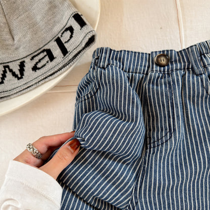 裏ボアデニムパンツ ストライプ 暖パン ジーンズ【mh0011914】