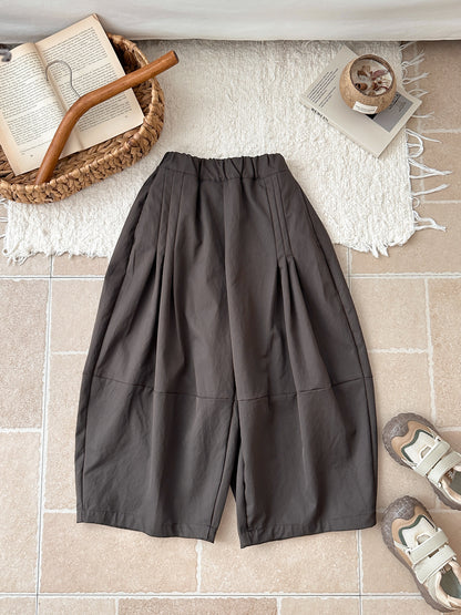 -ピンタック切り替えワイドガウチョパンツ【mh0010772】 - mamahalo shop - ロングパンツ・スウェットパンツ -  べビー服 - 子供服 - 男の子 - 女の子