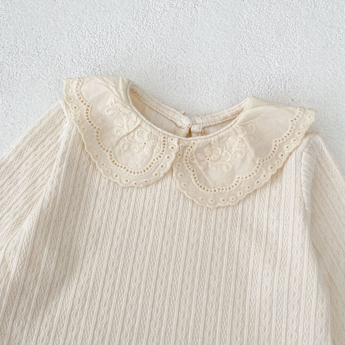 -ビッグフリルレース襟長袖Tシャツ【mh0010855】 - mamahalo shop - 長袖Tシャツ -  べビー服 - 子供服 - 男の子 - 女の子