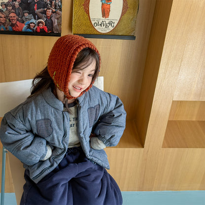 パッチワークブルゾン 中綿ジャケット コート【mh0011918】