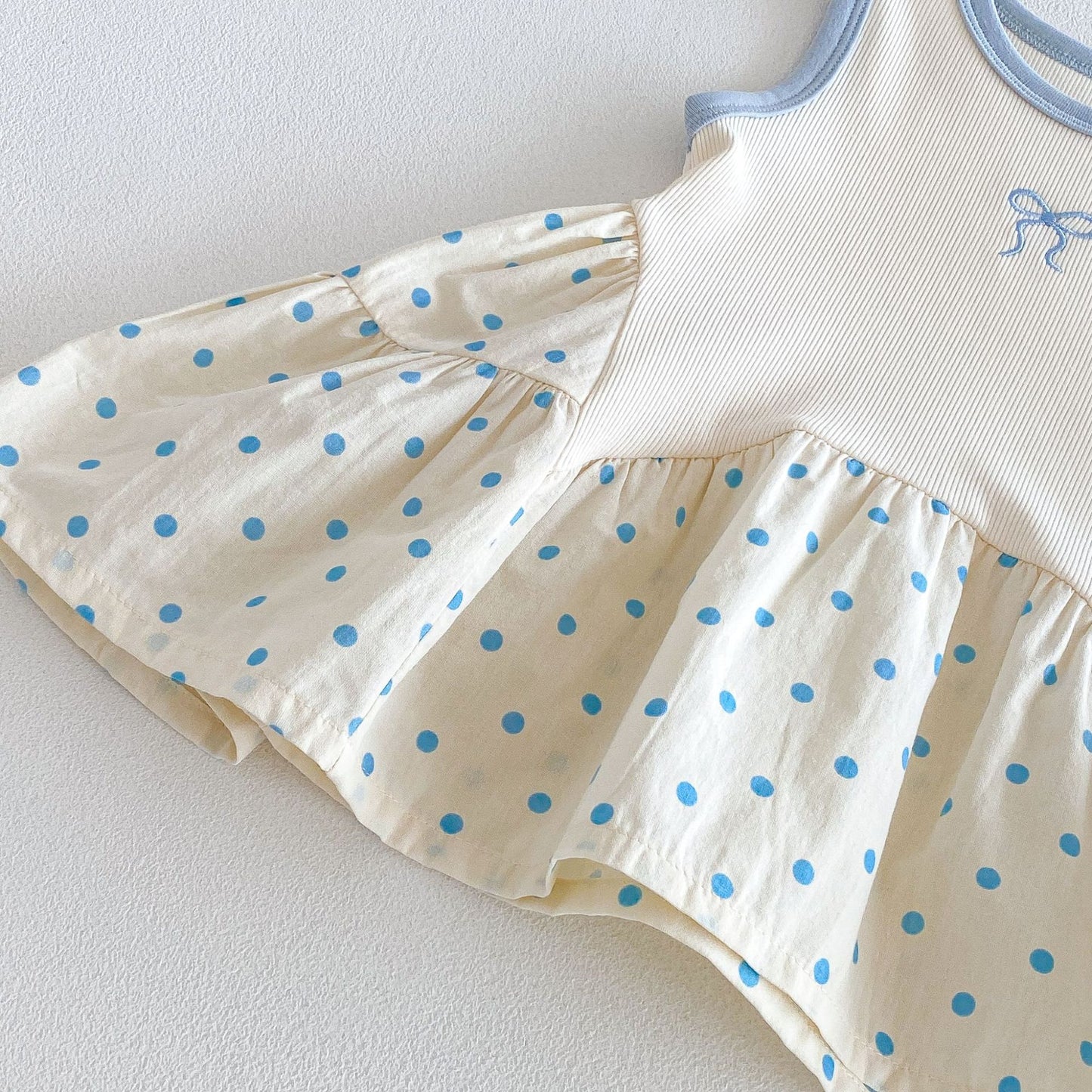 Polka Dot Patchwork Dress ドット ノースリーブワンピース【mh0013419】