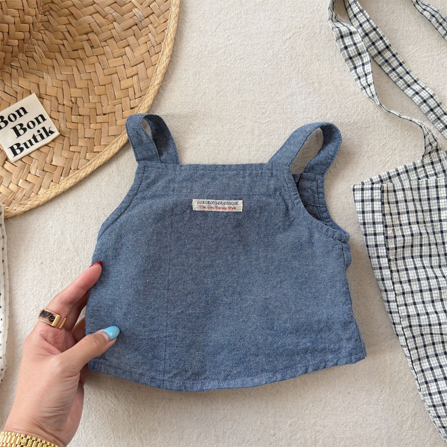 Sleeveless Square Neck Camisole ストライプ キャミソール【mh0013454】