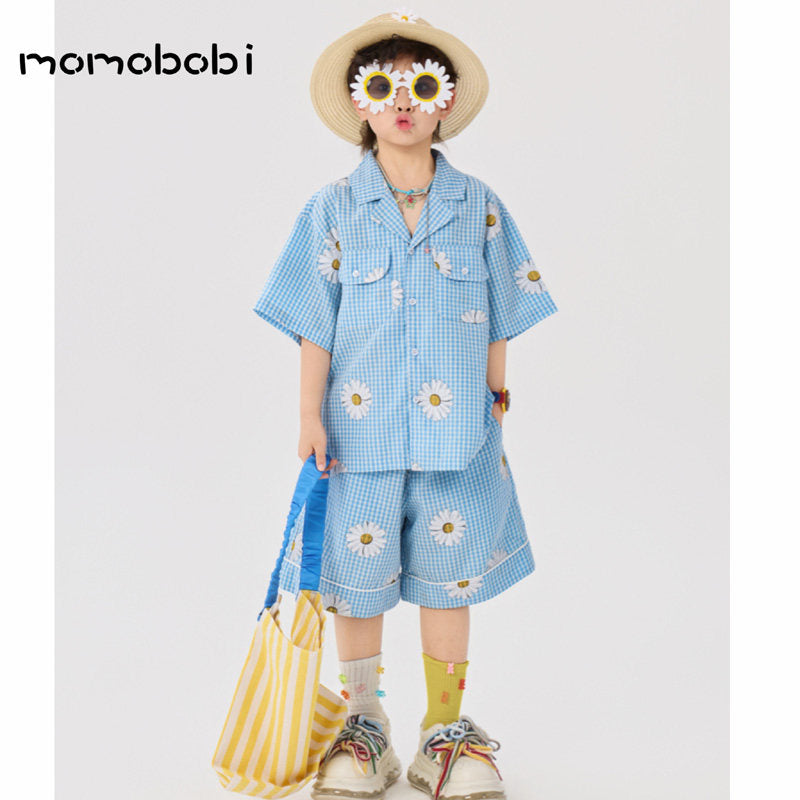 Daisy Gingham Shirt Shorts デイジー チェックシャツ ショートパンツ【mh0013007】