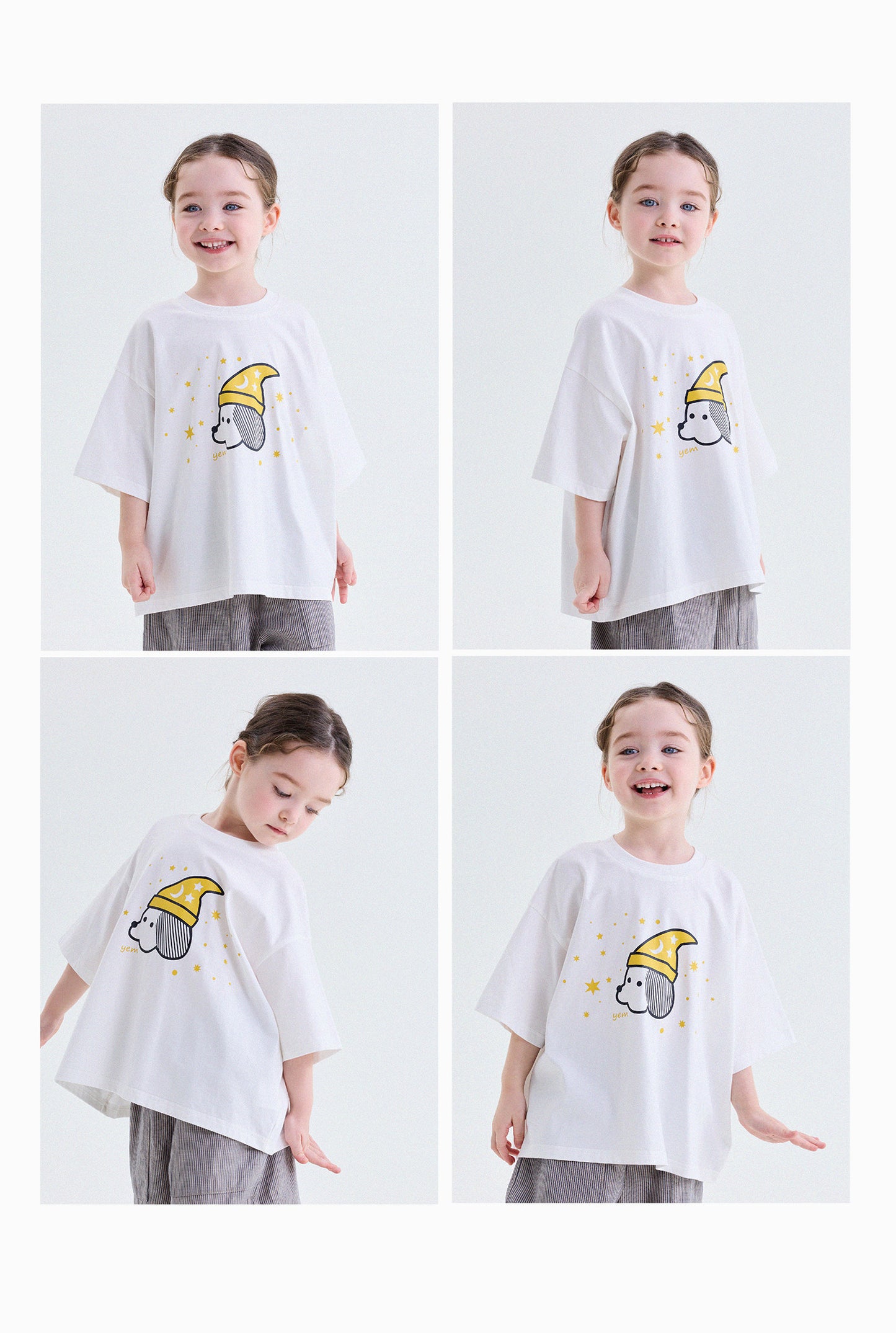 キッズ プリント キャラクター ドロップショルダー 半袖 Tシャツ【mh0013757】