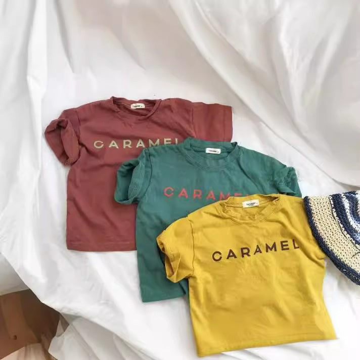 Kids' English Logo Print Loose Short-Sleeve T-Shirt [mh0000335]