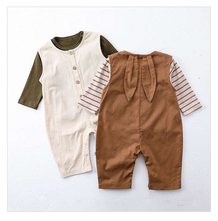 -うさ耳ノースリーブジャンプスーツ/プリント長袖Tシャツ【mh0010751】 - mamahalo shop - ノースリーブジャンプスーツ -  べビー服 - 子供服 - 男の子 - 女の子