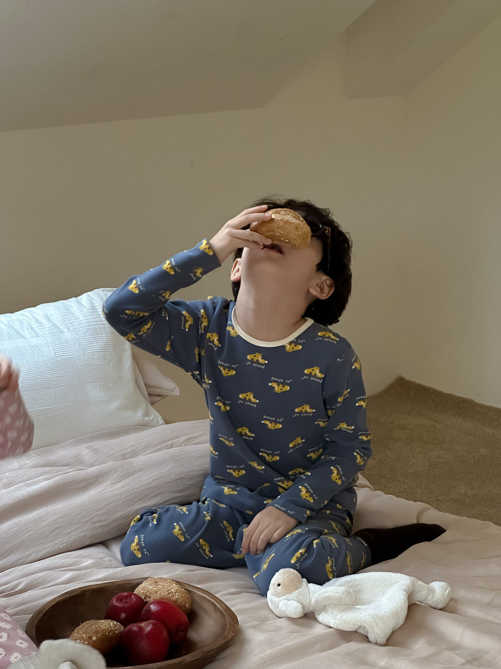 -キッズパジャマセット プリント長袖Tシャツ+ロングパンツ 4カラー【mh0006862】 - mamahalo shop - 長袖パジャマ -  べビー服 - 子供服 - 男の子 - 女の子