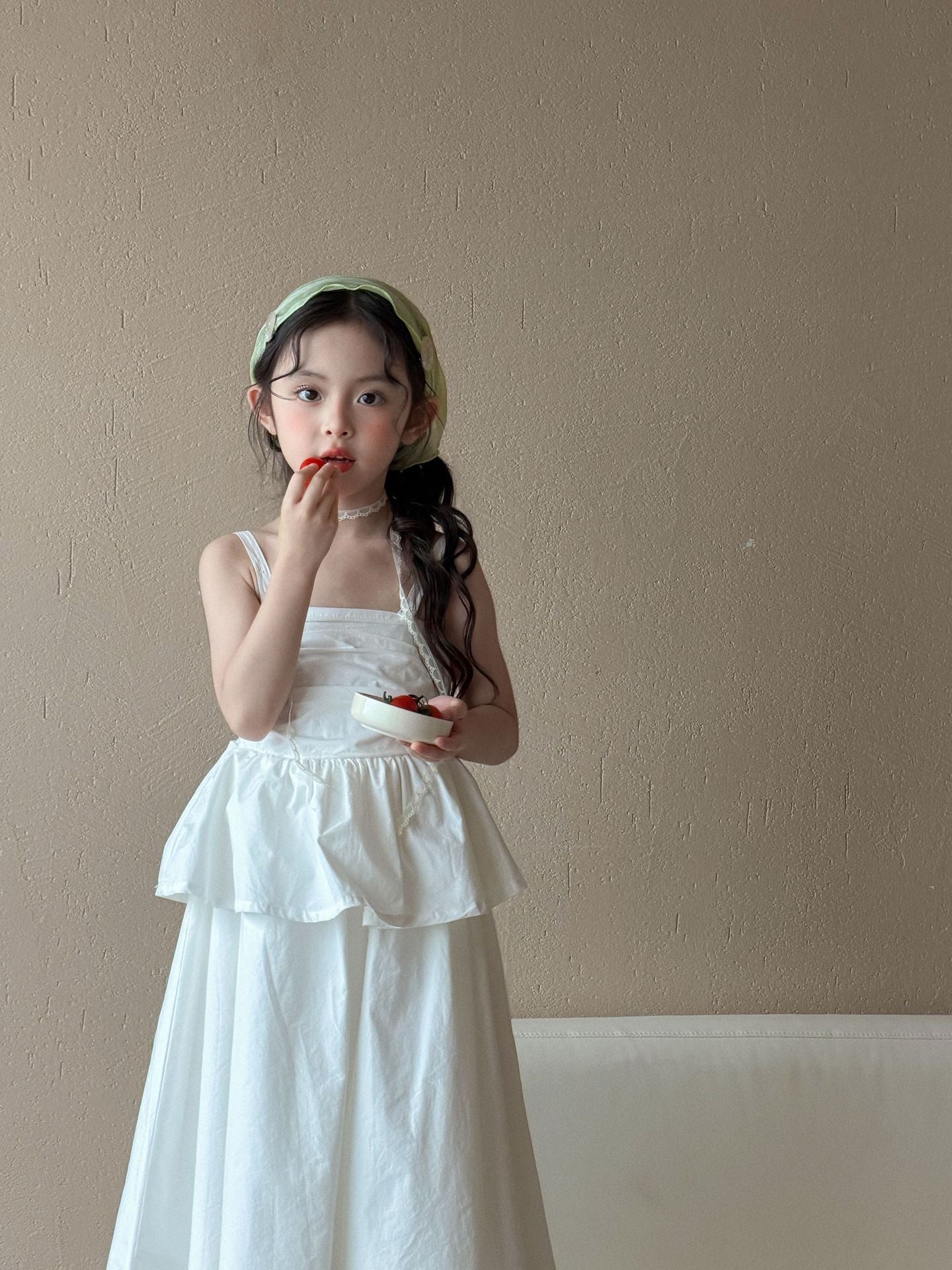 White Slip Cake Princess Skirt Tank Dress ティアード ノースリーブワンピース【mh0013287】