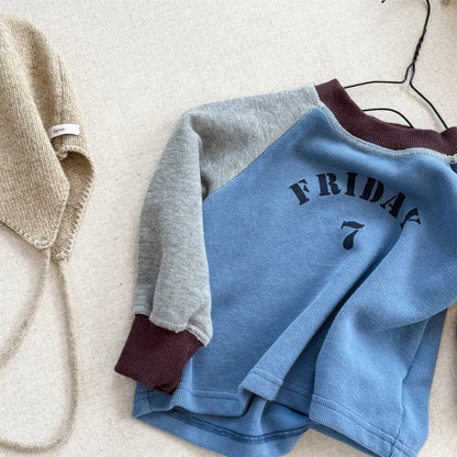 -ロゴプリント長袖スウェット ラグランTシャツ【mh0010812】 - mamahalo shop - 長袖Tシャツ -  べビー服 - 子供服 - 男の子 - 女の子