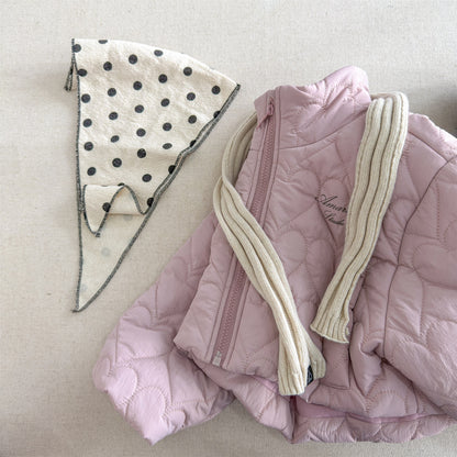 ハートキルティングジャケット キルトブルゾン ショートコート【mh0011912】