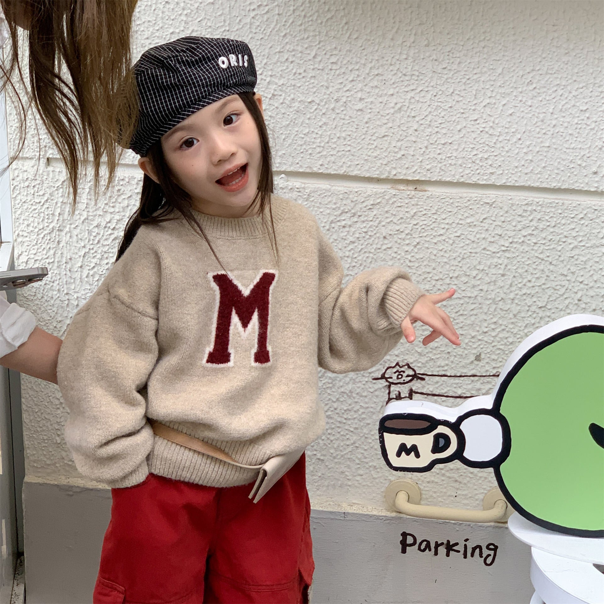 -ビッグワッペンニットセータープルオーバー【mh0010813】 - mamahalo shop - ニット・セーター -  べビー服 - 子供服 - 男の子 - 女の子