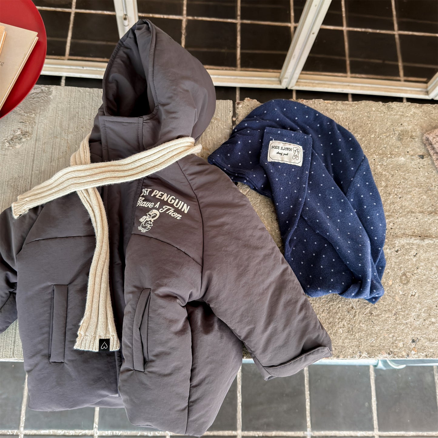 中綿ダウンジャケット パッチワーク アウター コート【mh0011900】