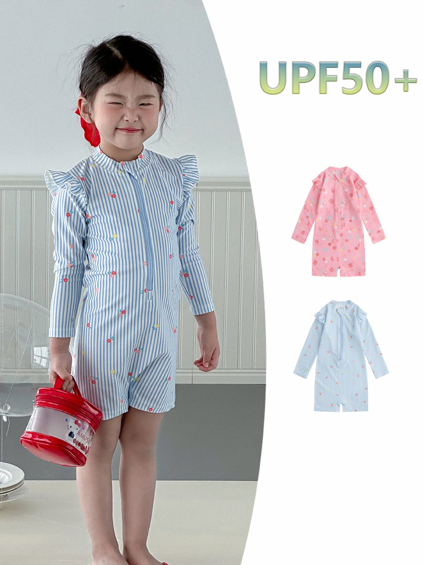 Long Sleeve Sunscreen Quick Dry Swimsuit 長袖 水着【mh0012579】
