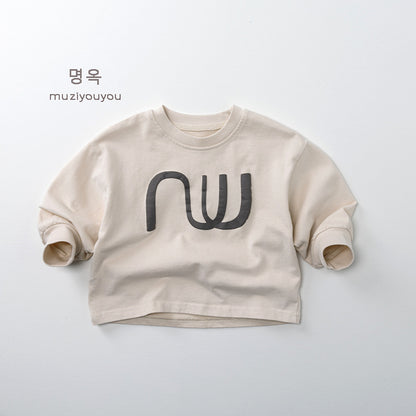 -幾何学プリント長袖Tシャツ【mh0010861】 - mamahalo shop - 長袖Tシャツ -  べビー服 - 子供服 - 男の子 - 女の子