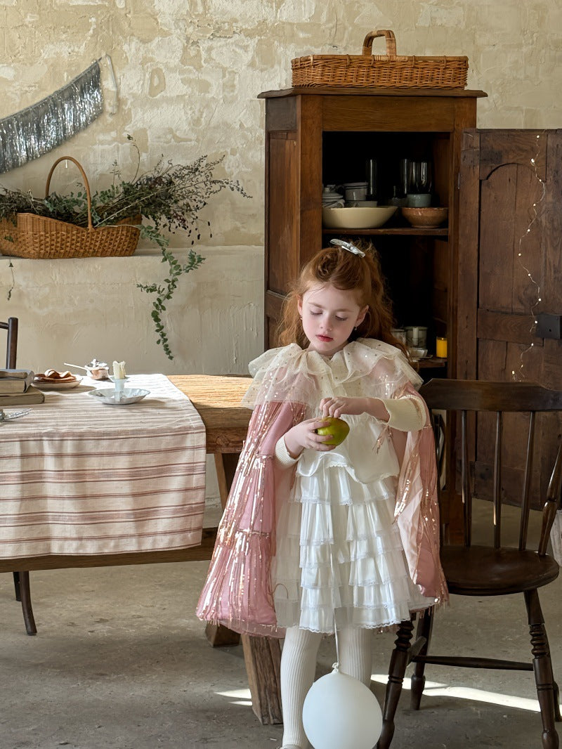 Princess Robe, Sequined Tulle Cape, Princess Style [mh0011896]