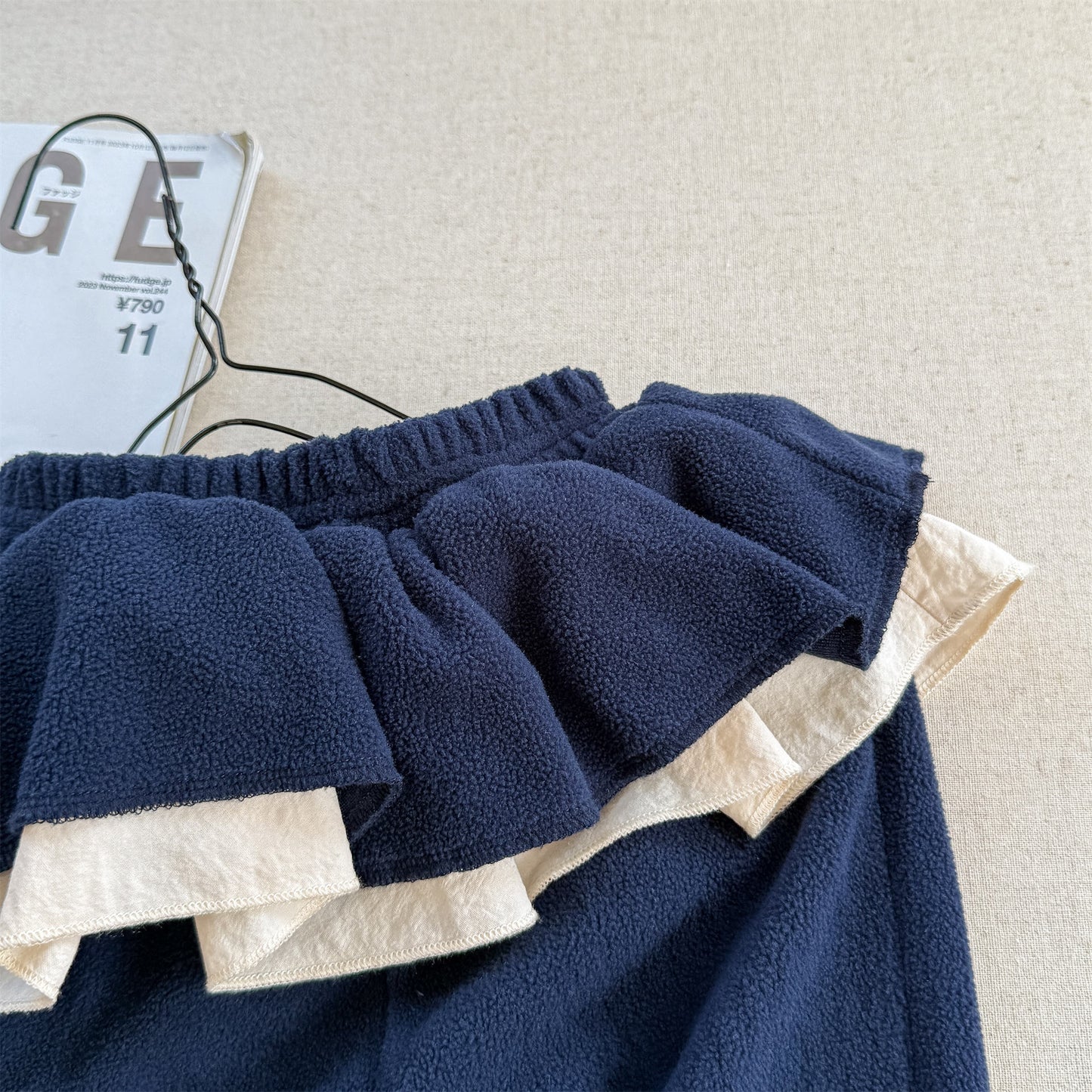 -ビッグフリルスカート付きボアパンツ フリースパンツ【mh0010817】 - mamahalo shop - ロングパンツ・スウェットパンツ -  べビー服 - 子供服 - 男の子 - 女の子