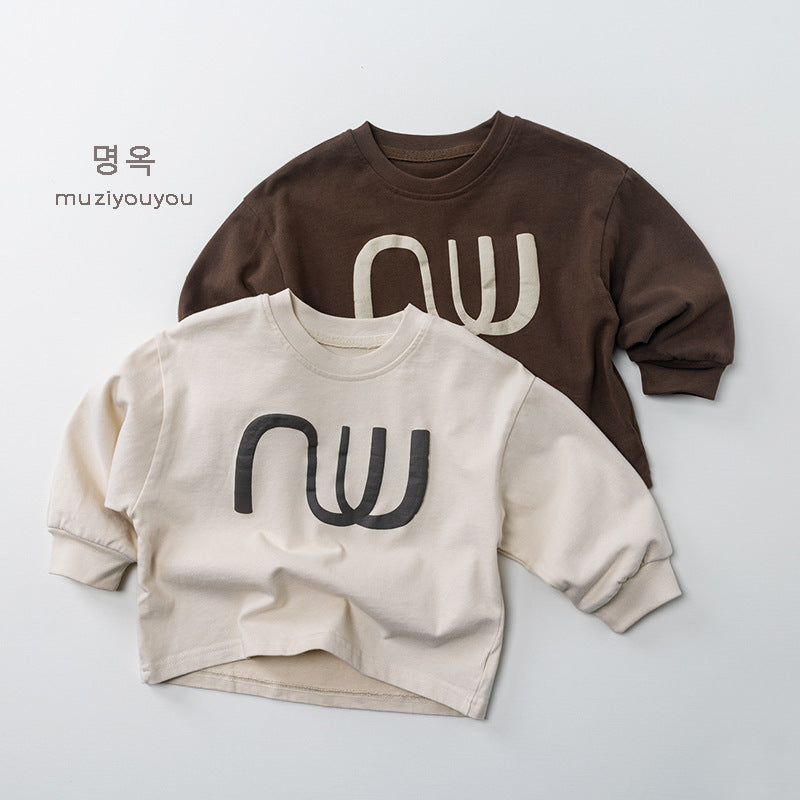 -幾何学プリント長袖Tシャツ【mh0010861】 - mamahalo shop - 長袖Tシャツ -  べビー服 - 子供服 - 男の子 - 女の子