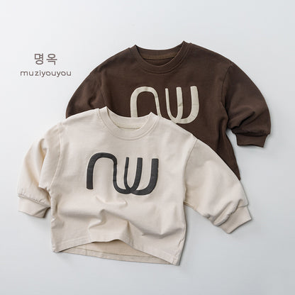 -幾何学プリント長袖Tシャツ【mh0010861】 - mamahalo shop - 長袖Tシャツ -  べビー服 - 子供服 - 男の子 - 女の子